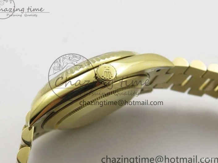 BP Black on Dial A2836 YG YG New 904 Crystal Bracelet President Dial Version 40mm Markers T 228239 Day-Date 1227